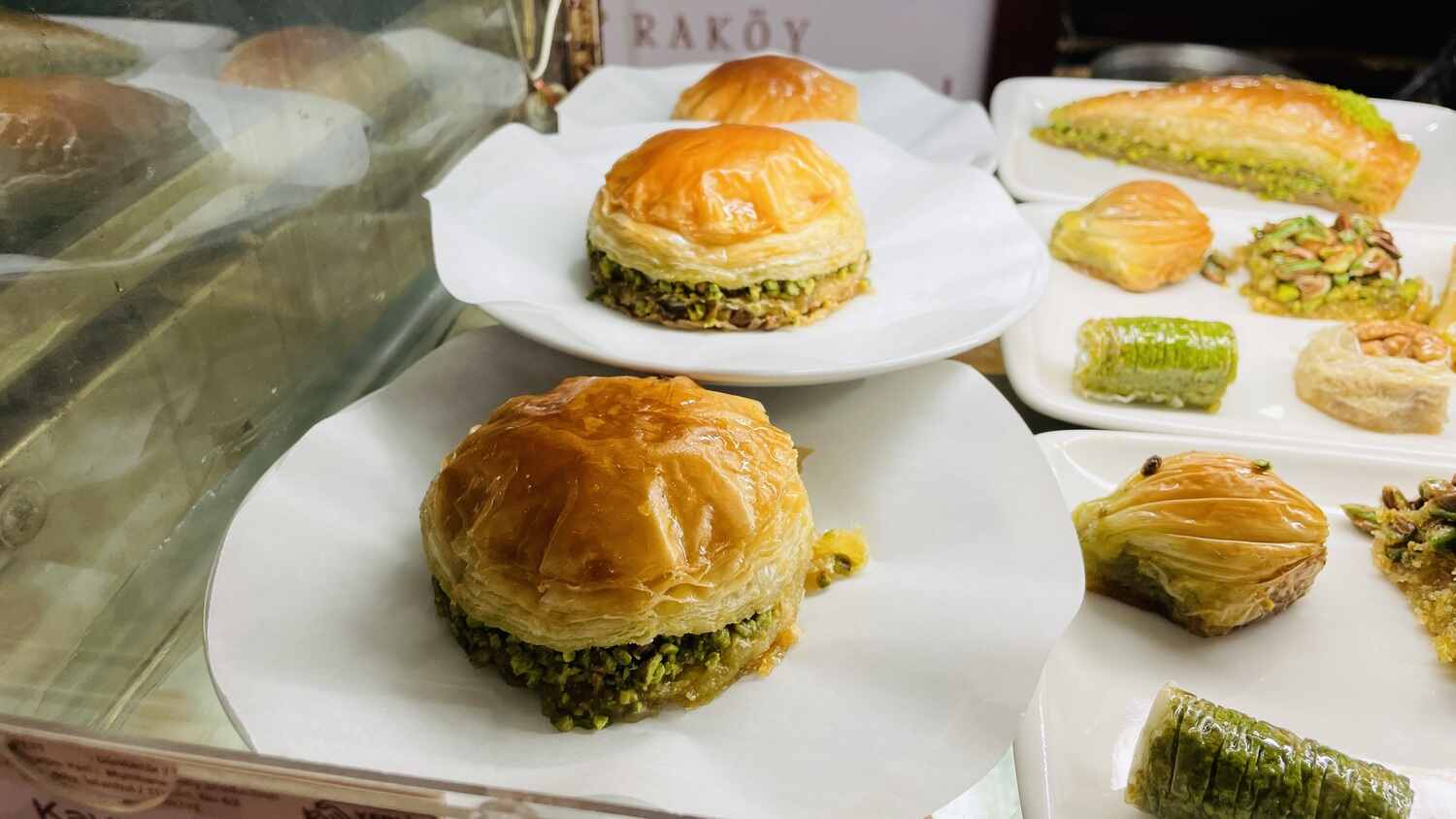 Baklava with pistachio layers